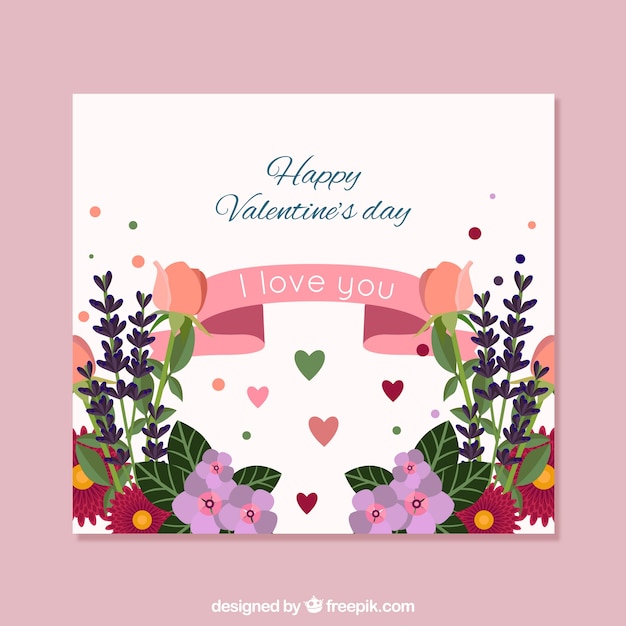 free-vector-floral-valentine-s-day-card-template