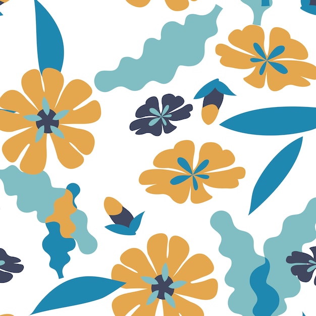 花のベクトルパターンのデザインのイラスト