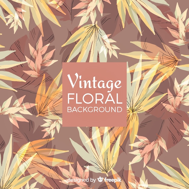 Free vector floral vintage background