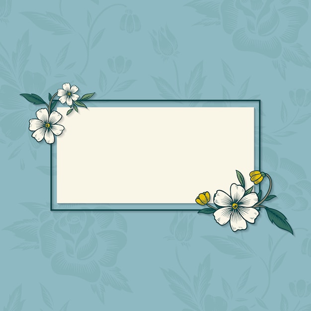 Free vector floral vintage frame