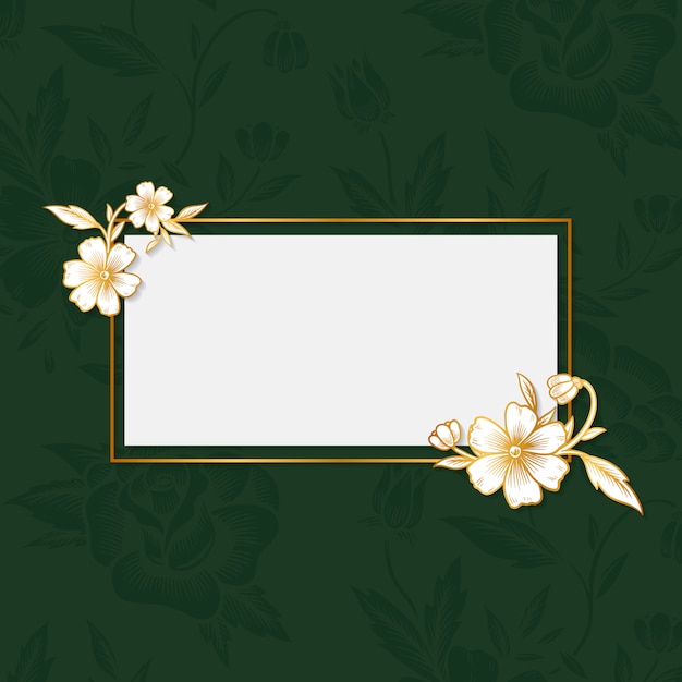 Floral vintage frame