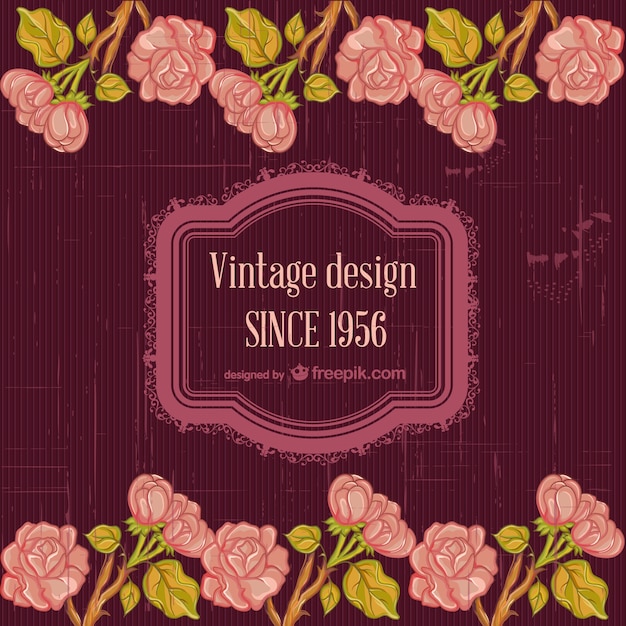 Free vector floral vintage template design