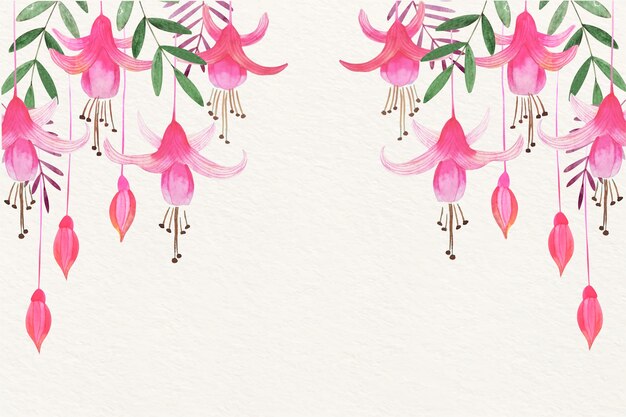 Floral watercolor background with soft colors