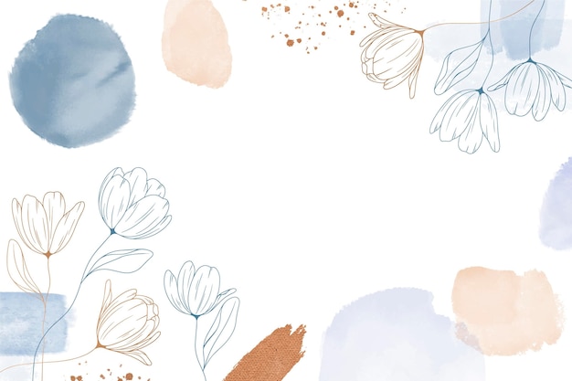 Floral watercolor background Free Vector