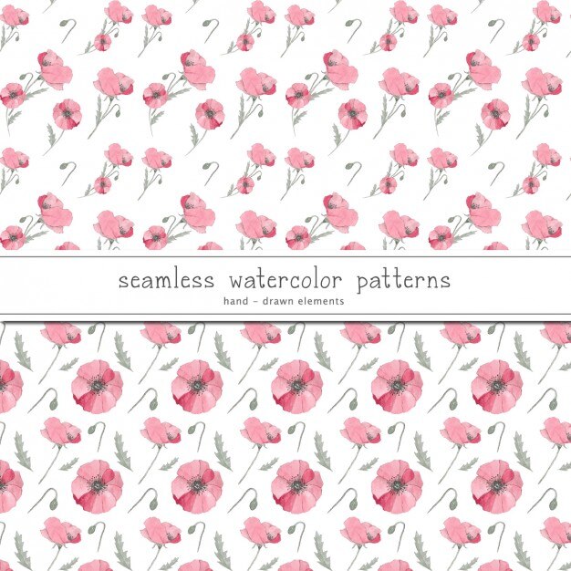 Free vector floral watercolor pattern