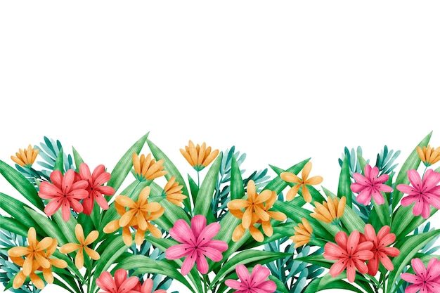 Free vector floral watercolor spring wallpaper