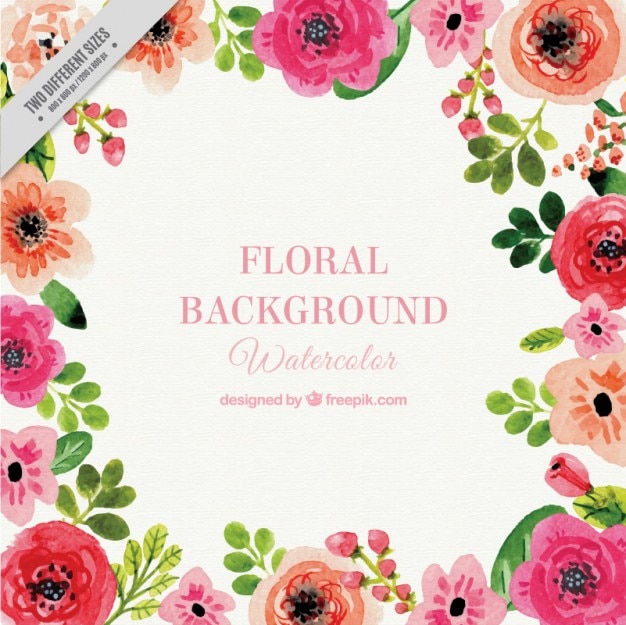 Free vector floral watercolour bacground