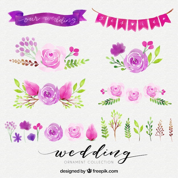 Floral wedding elements