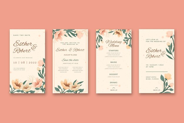 floral wedding instagram stories
