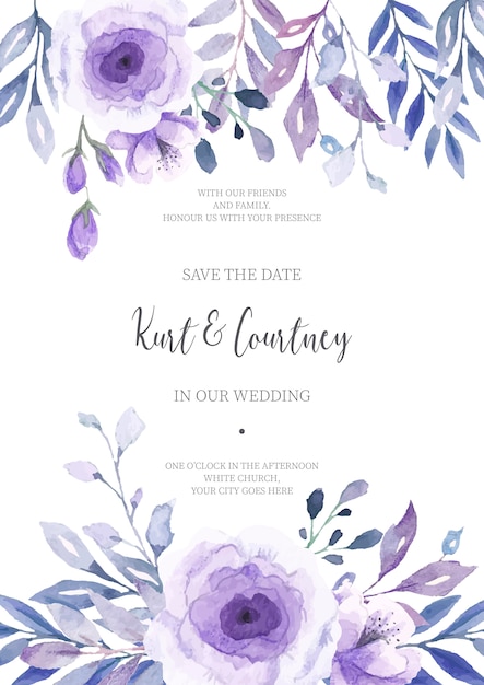 Floral Wedding Invitation Ready to Print