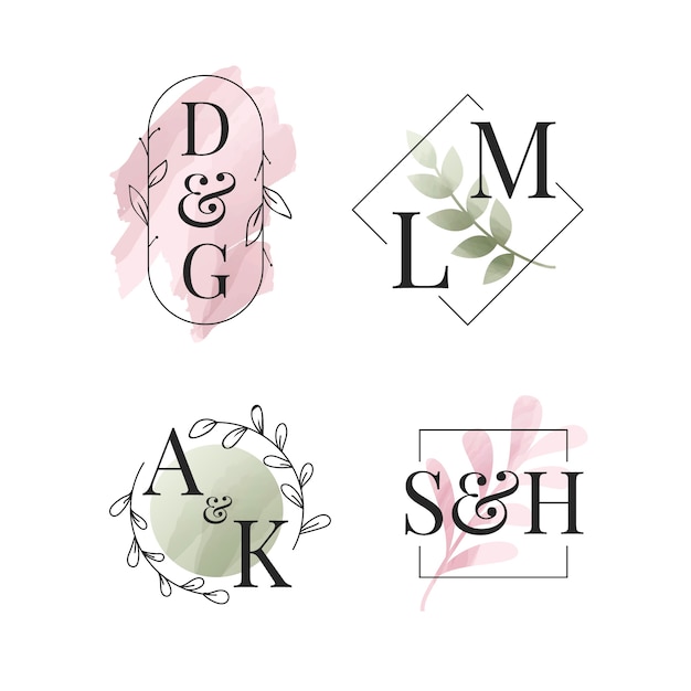 Wedding Logo Monogram, MN Initials