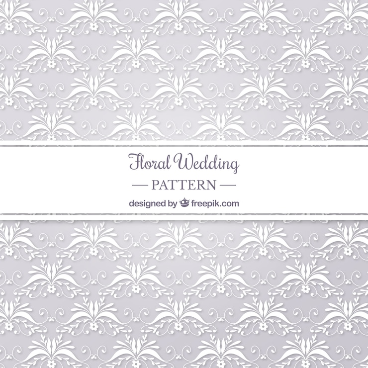 Free Vector floral wedding pattern backgorund