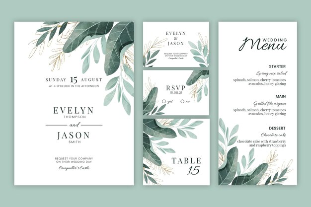 floral wedding stationery collection