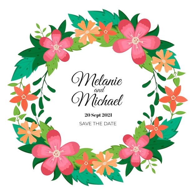 Floral wedding wreath