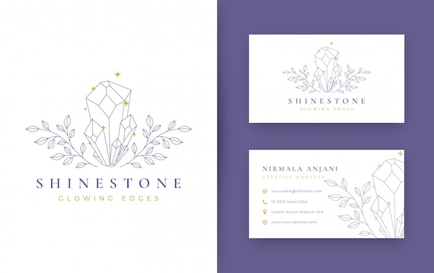 Download Free Business Card With A Golden Diamond Free Vector Use our free logo maker to create a logo and build your brand. Put your logo on business cards, promotional products, or your website for brand visibility.