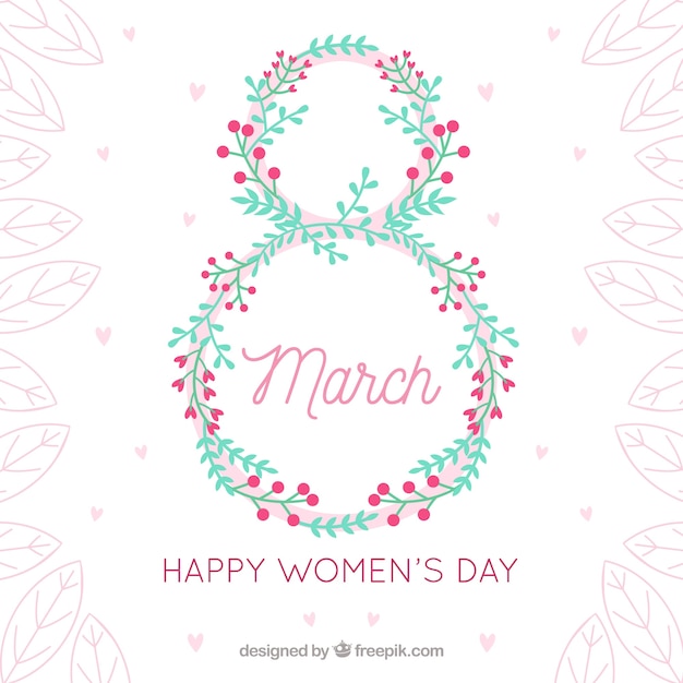 Free vector floral womans day design