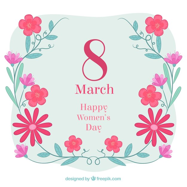 Free vector floral women's day background