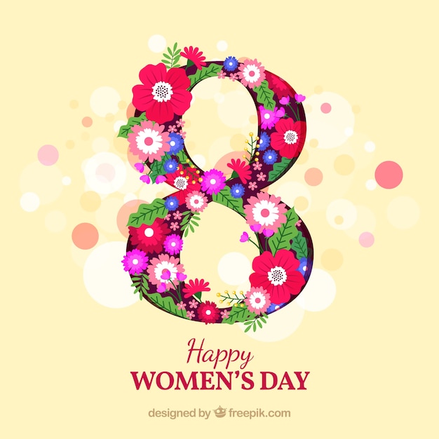 Free vector floral women's day background