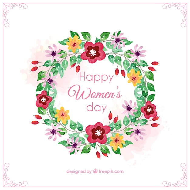 Floral women's day background