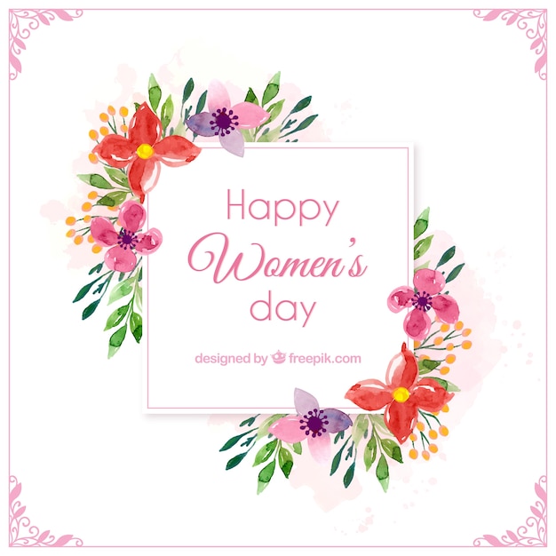 Floral women's day background