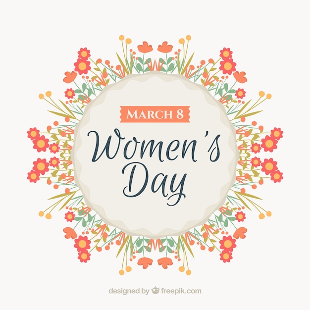 Floral women's day background