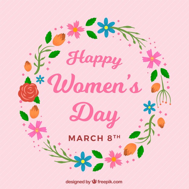 Floral women's day background