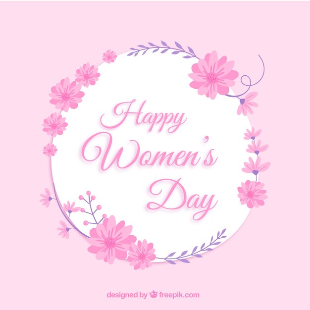 Floral women's day background