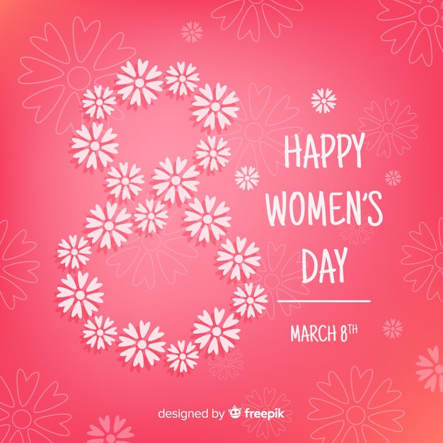 Floral women's day background