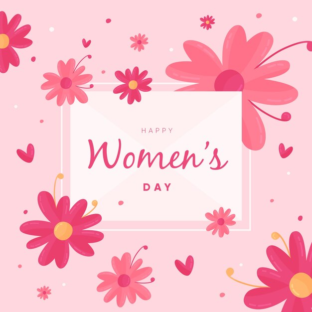 Floral women's day background