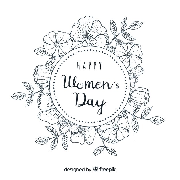 Floral women's day background