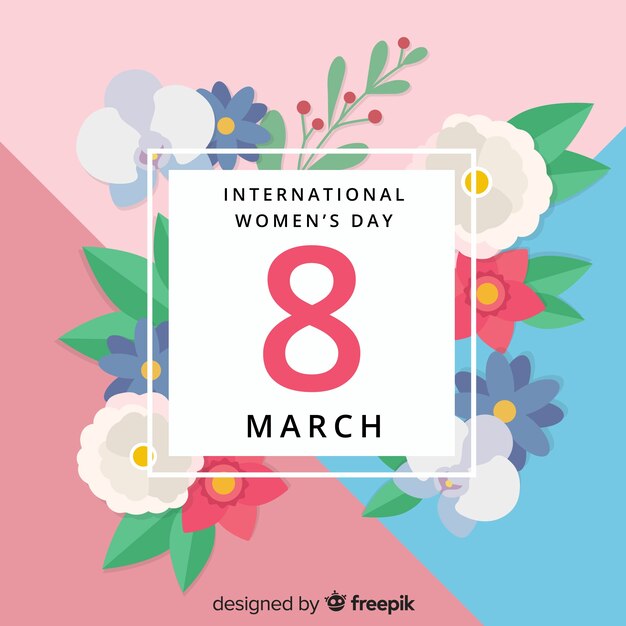 Floral women's day background