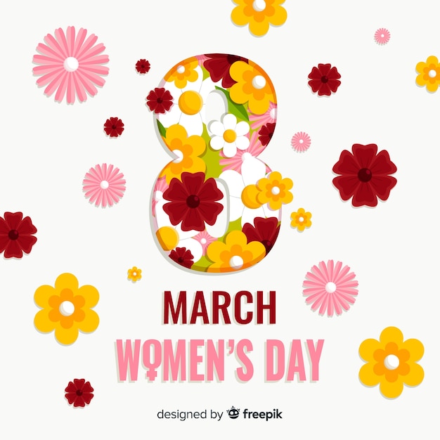 Free vector floral women's day background