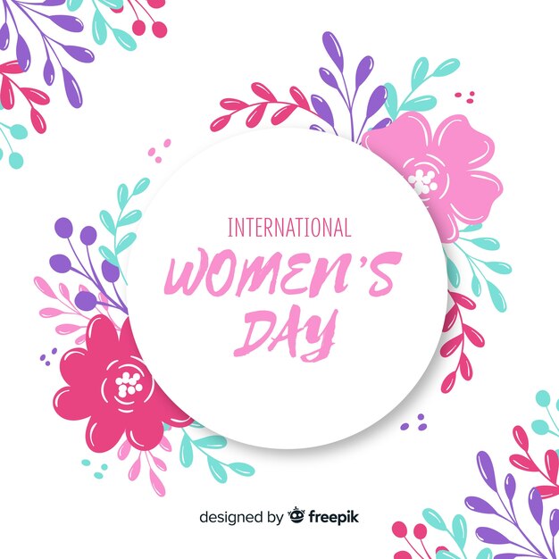 Floral women's day background