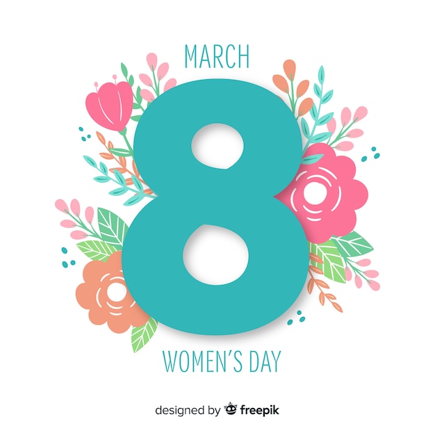 Floral women's day background