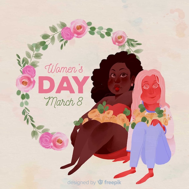 Floral women's day background