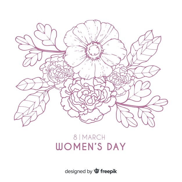 Floral women's day background