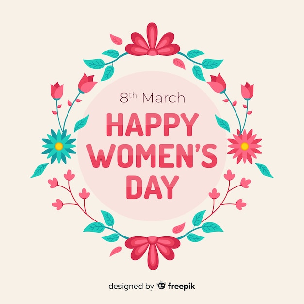 Floral women's day background