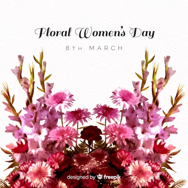 Floral women's day background