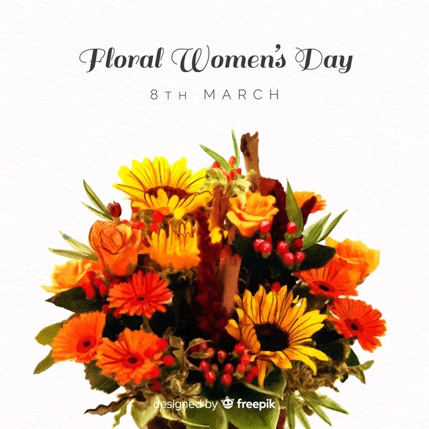 Floral women's day background