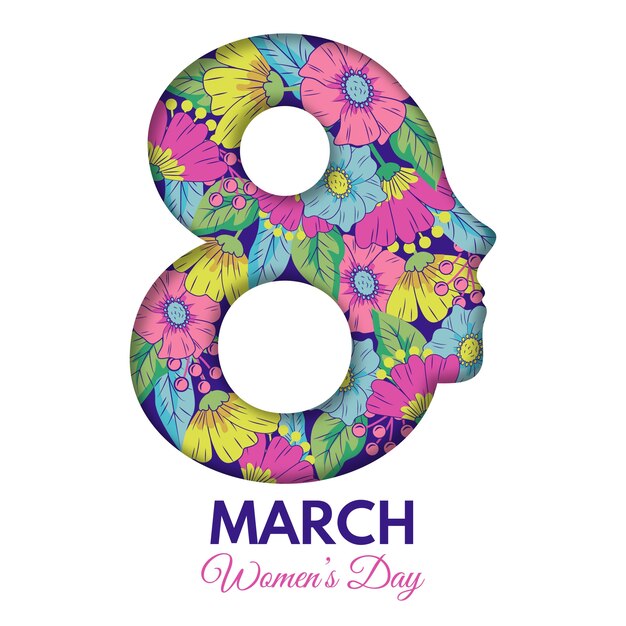 Floral women's day background
