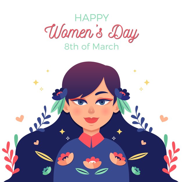 Floral women's day concept