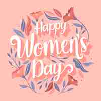 Free vector floral women's day lettering