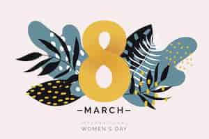 Бесплатное векторное изображение Цветочный женский день символ