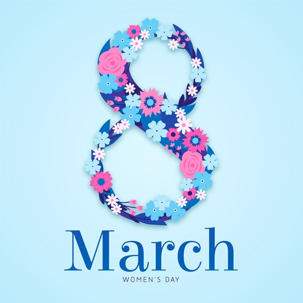 Floral women's day symbol