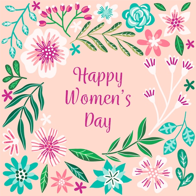 Floral womens day concept for event