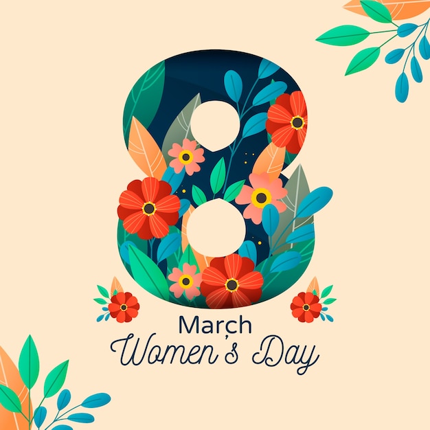 Floral womens day concept