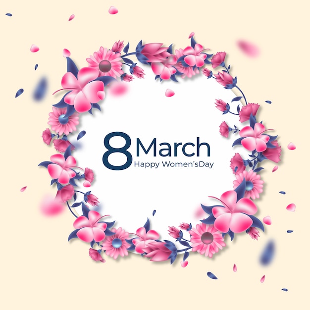 Free vector floral womens day concept