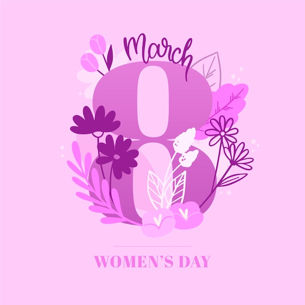 Free vector floral womens day event design