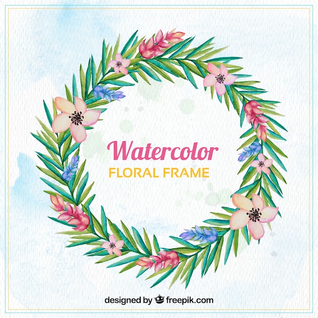 Free vector floral wreath background