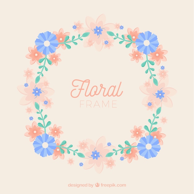 Floral wreath background